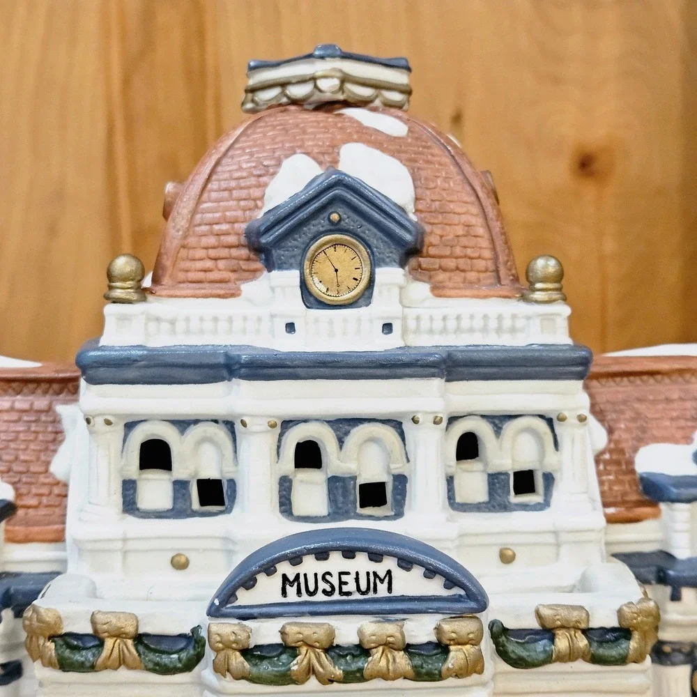 Mervyn's Village Square Museum Lighted New Cord Ltd Ed 1994 Christmas Box/Styro